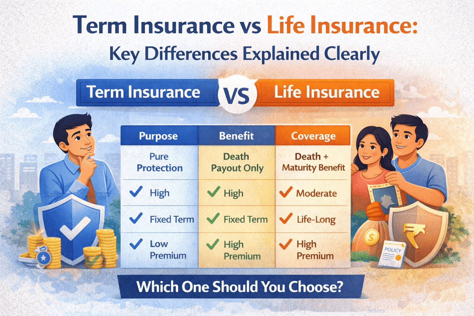 Term Insurance vs Life Insurance: Key Differences Explained Clearly